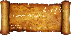 Linczer Ádám névjegykártya