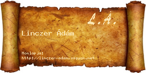 Linczer Ádám névjegykártya