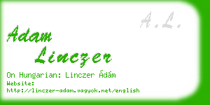 adam linczer business card